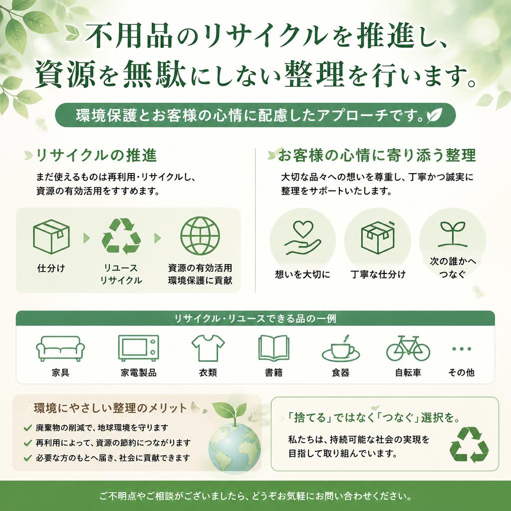 環境に優しいリサイクルサービス