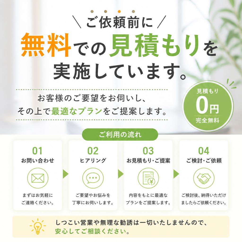 4. 無料見積もりと相談