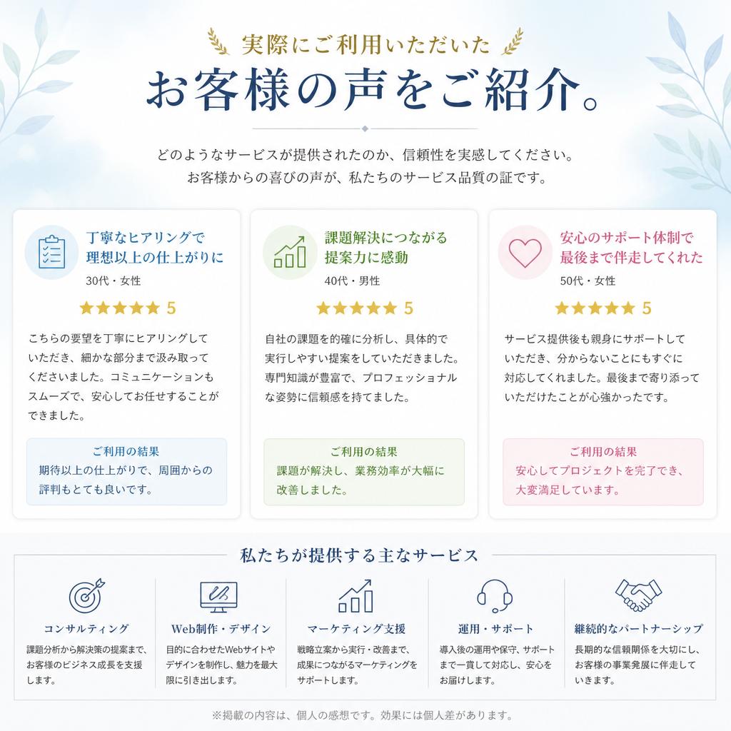 お客様の声