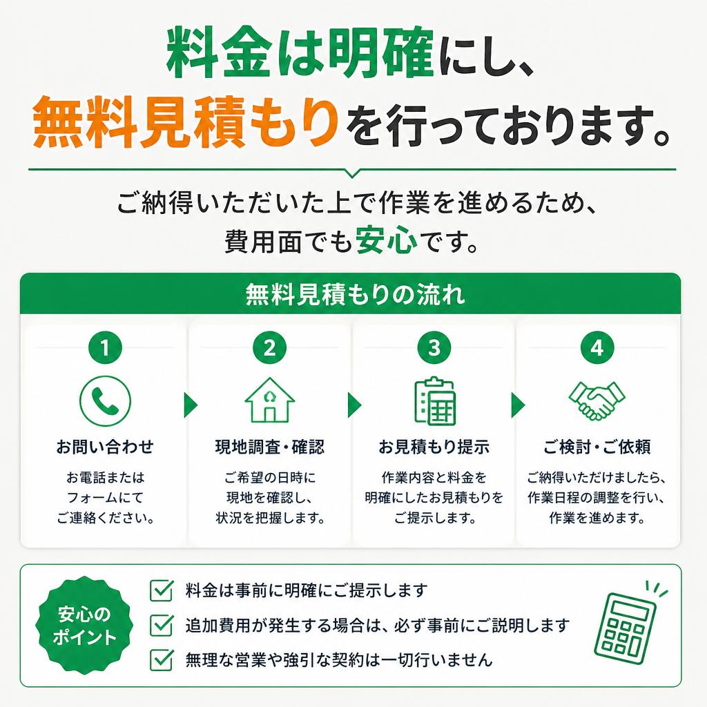 無料見積もりで安心