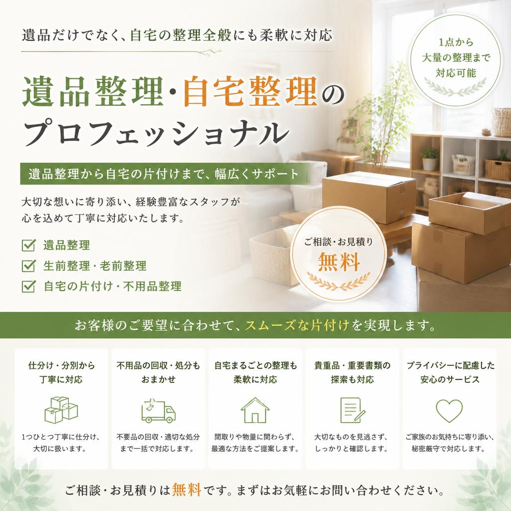 自宅整理のサポート