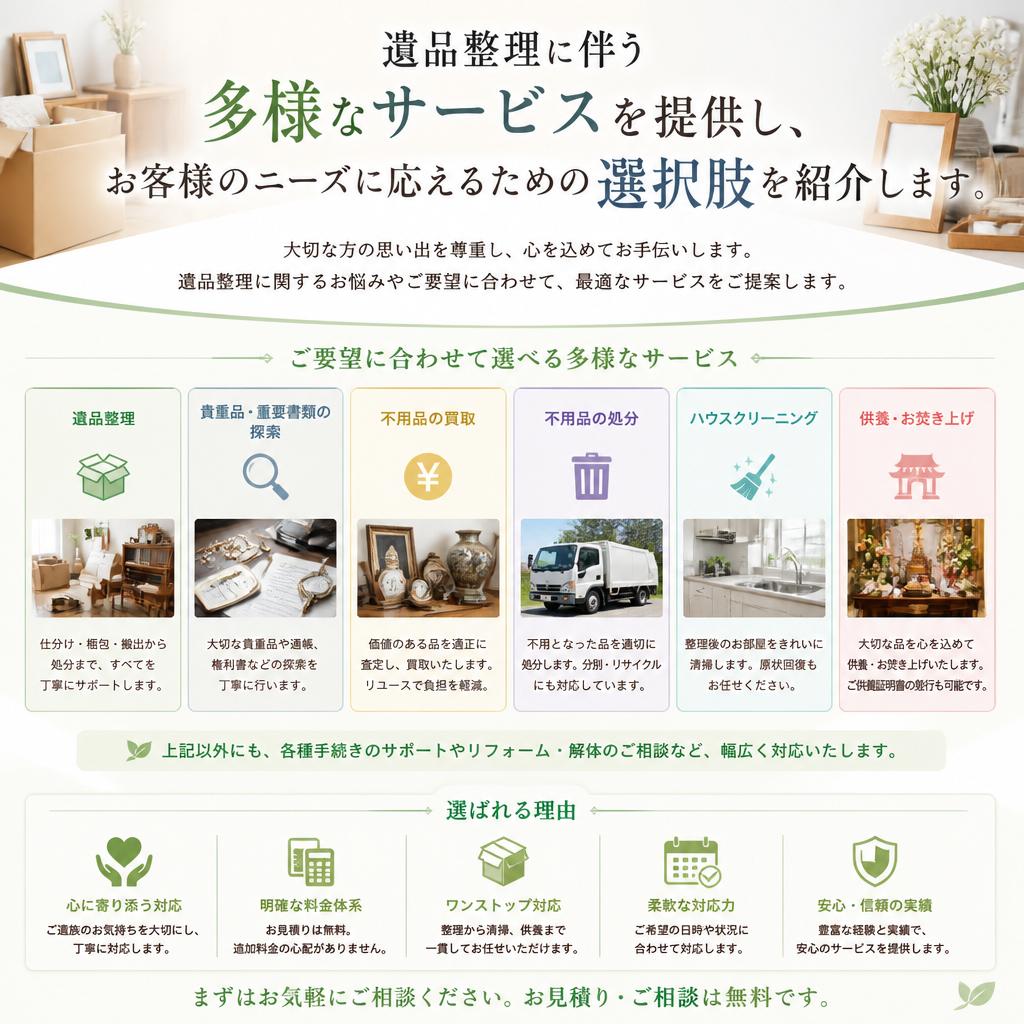 多様なサービスを選べる自由度