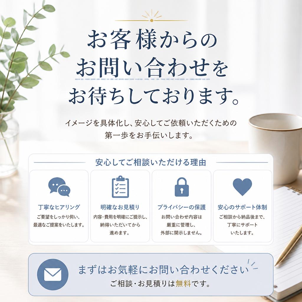 まずはお気軽にお問合せを