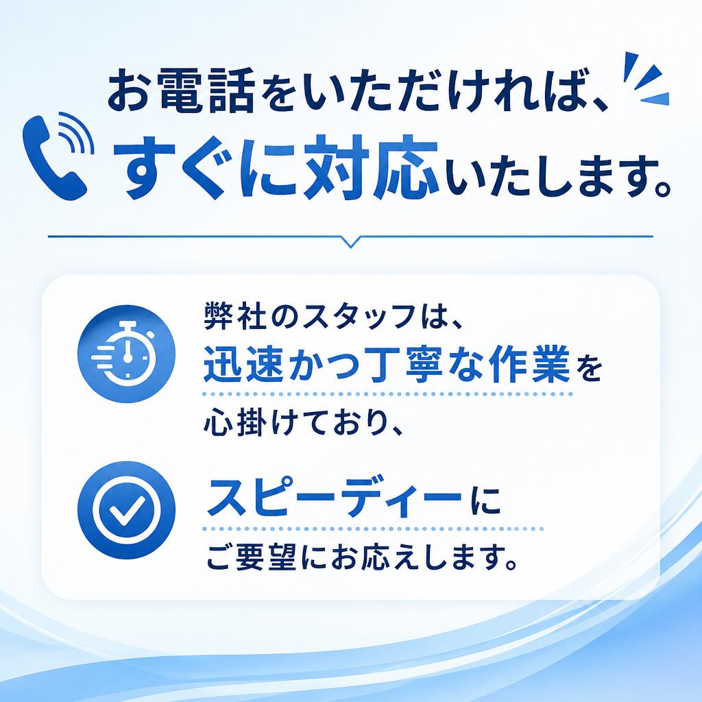 2. 迅速な対応でお客様をサポート