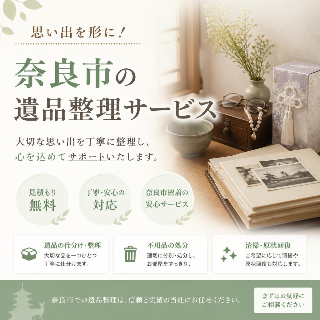思い出を形に！奈良市の遺品整理サービス　有限会社レジェンズ