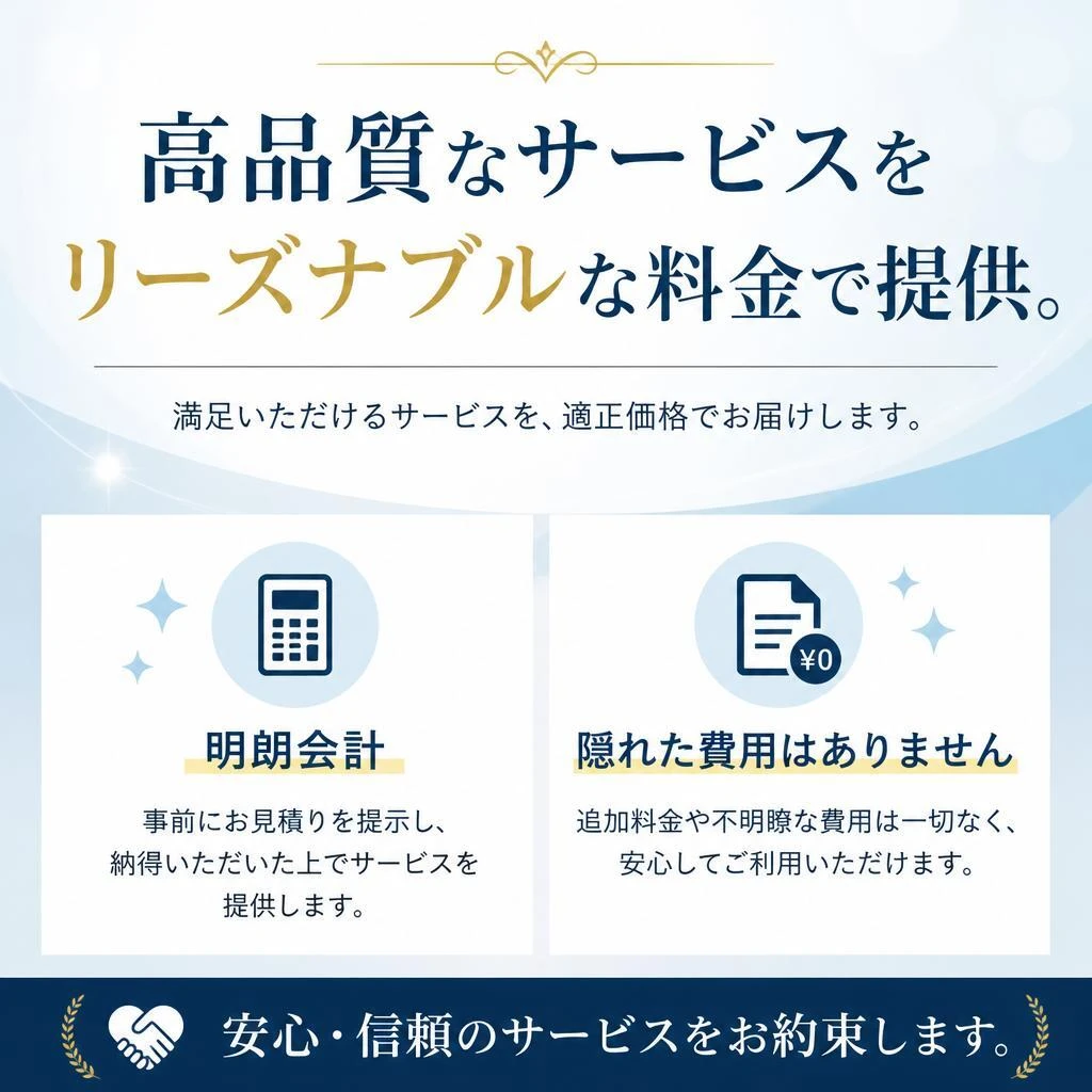 安心の料金体系