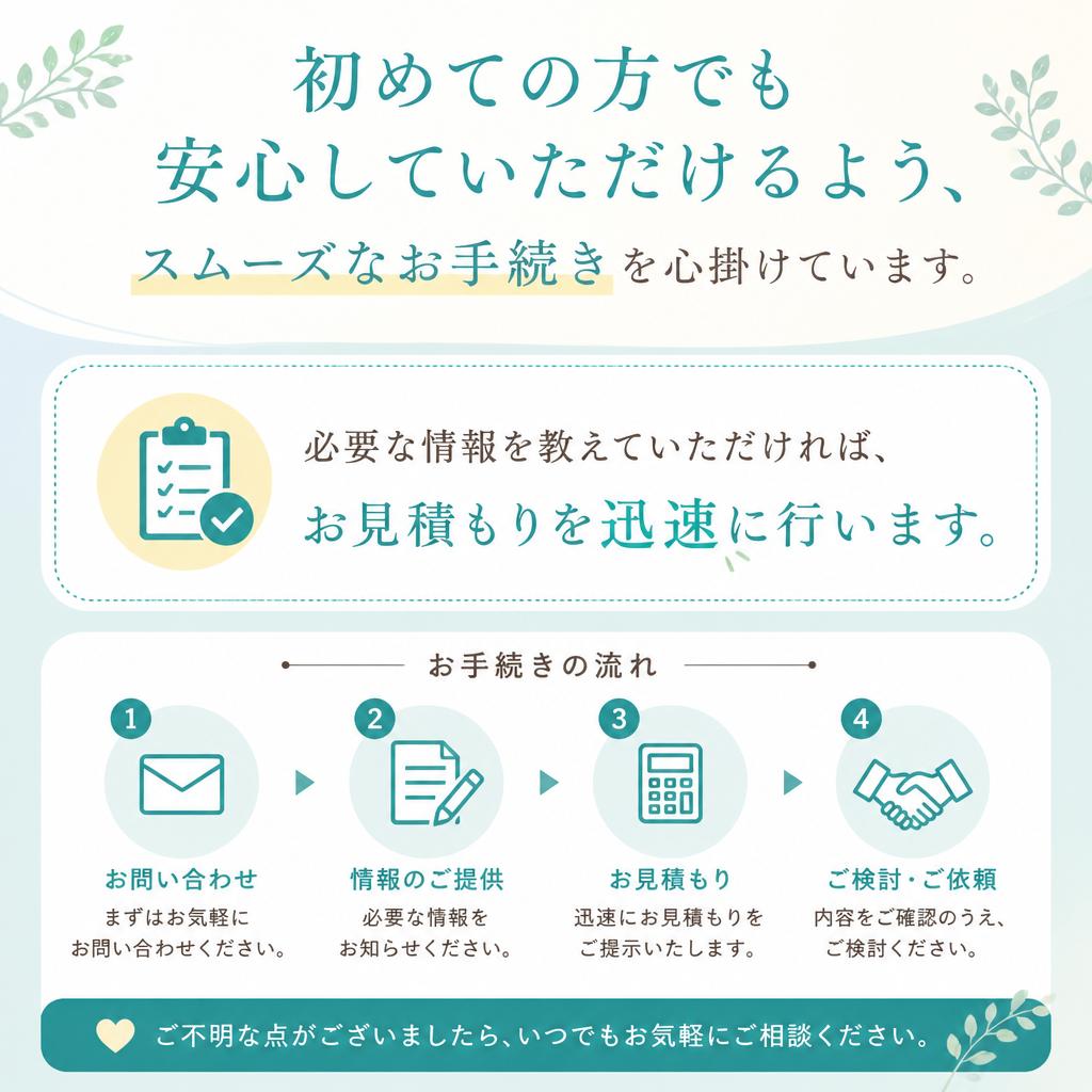 お手続きは簡単・スピーディー