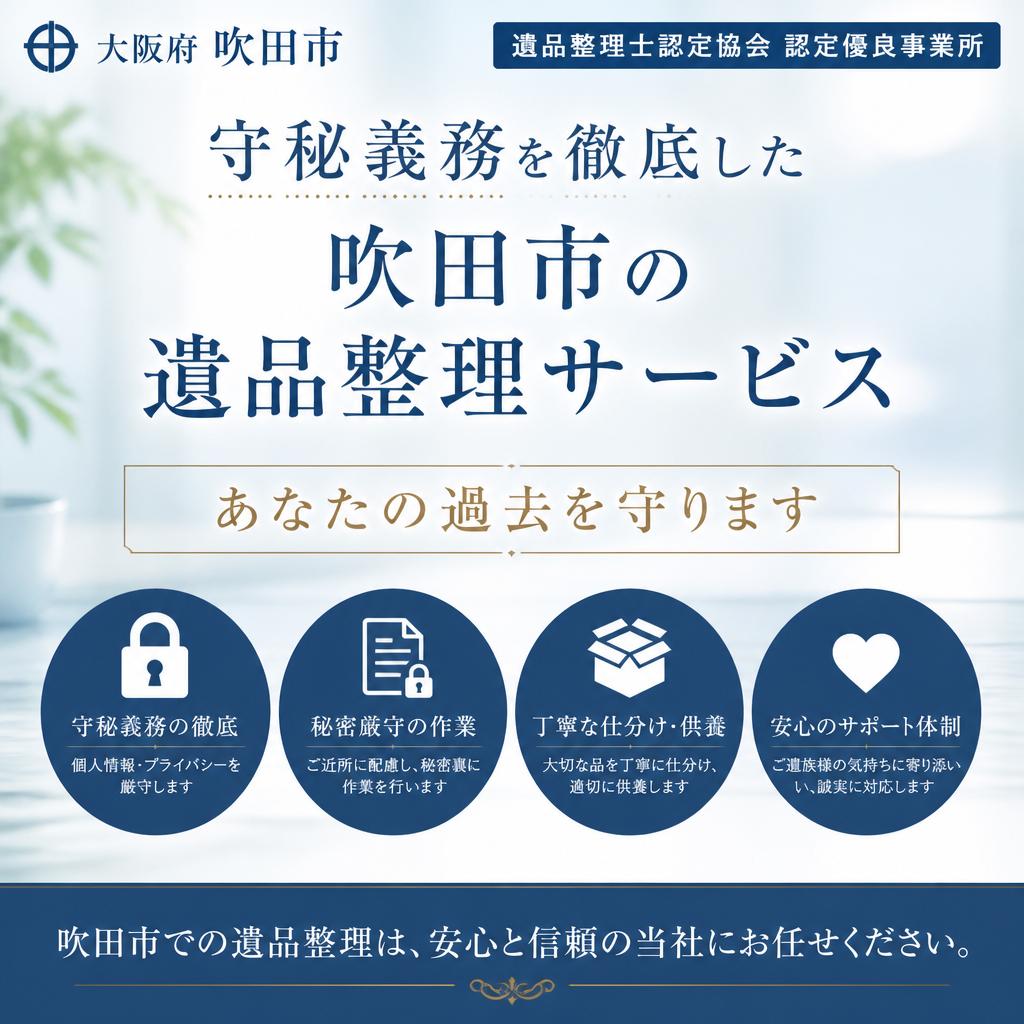 守秘義務を徹底した吹田市の遺品整理サービス、あなたの過去を守ります。有限会社レジェンズ