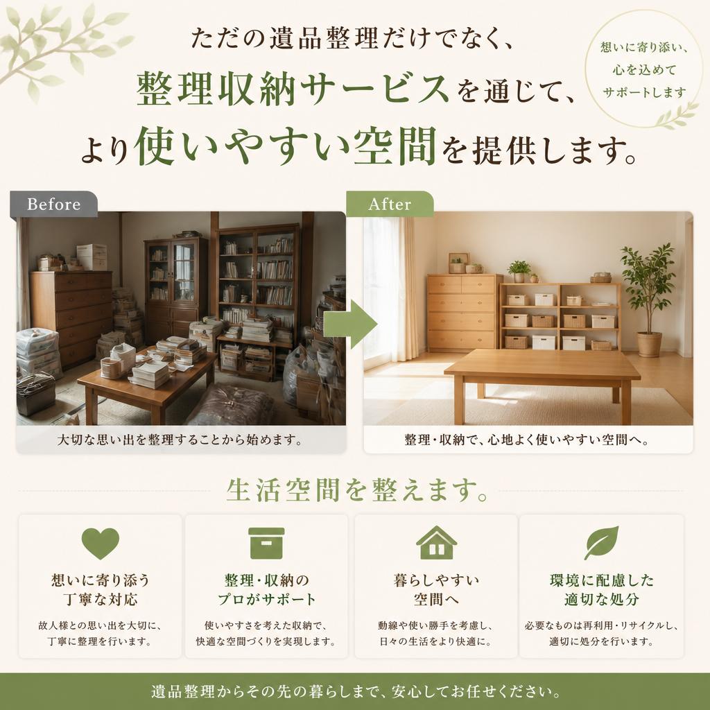 整理収納サービスの提供