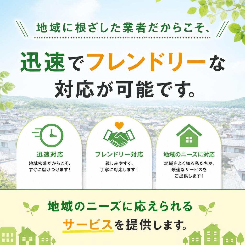 地元業者ならではのメリット