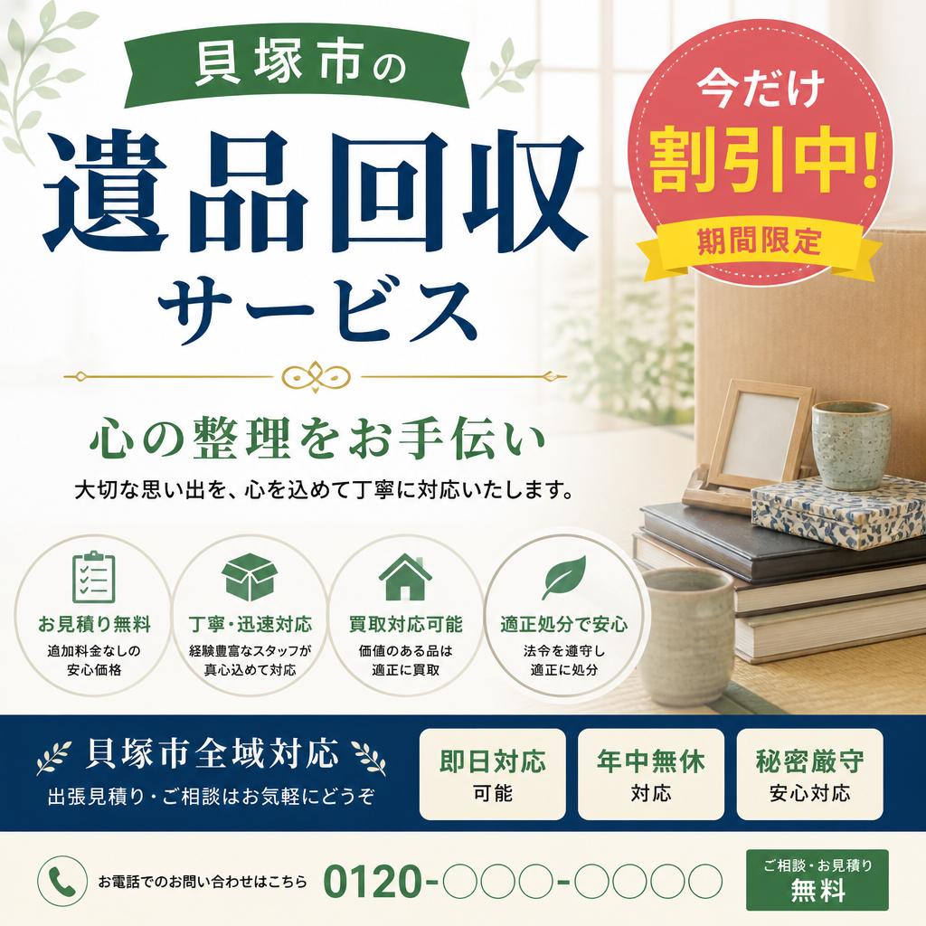 貝塚市の遺品回収サービスで、心の整理をお手伝い、今だけ割引中！有限会社レジェンズ